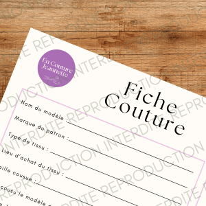 Fiche couture