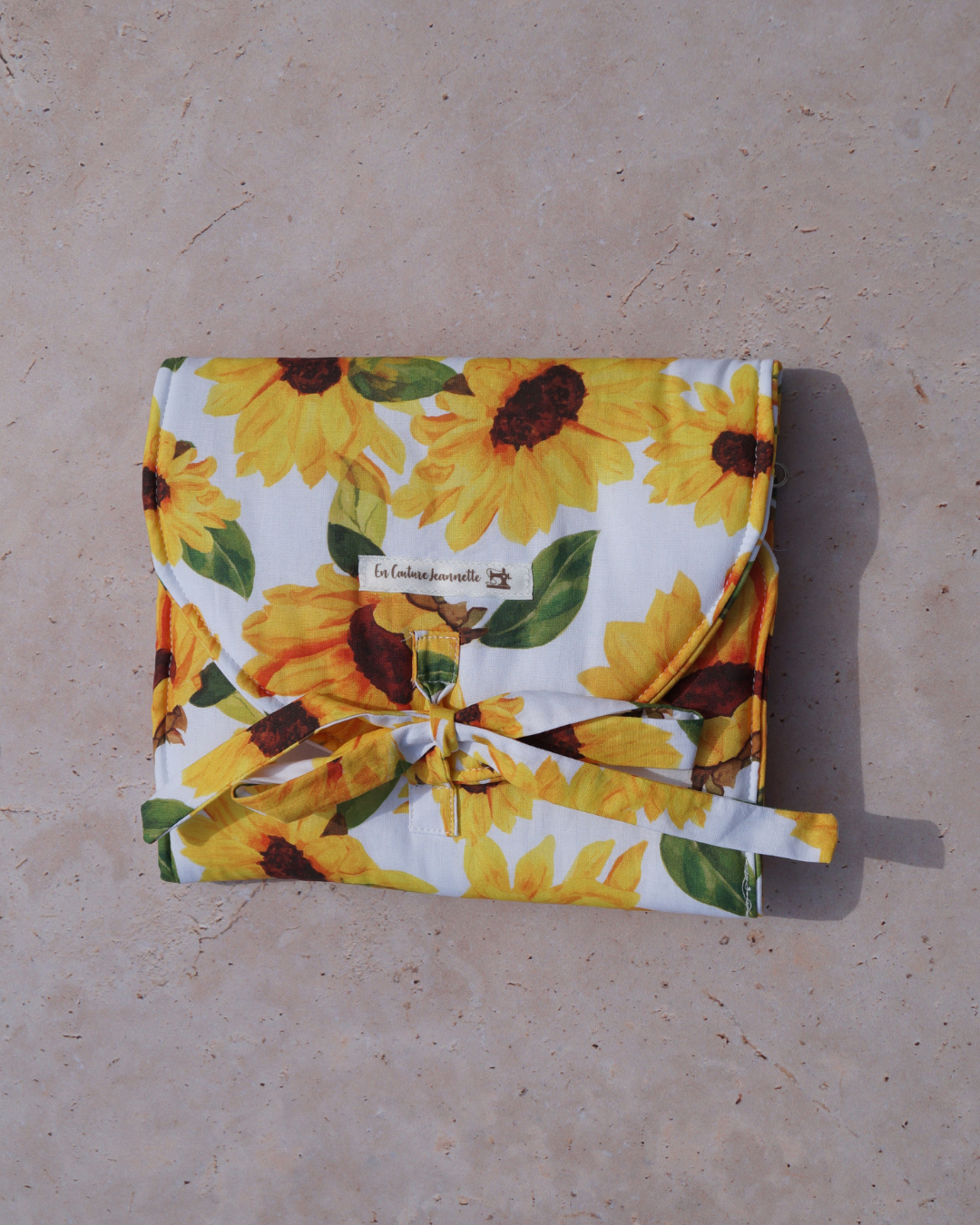 Pochette à bijoux motif tournesols