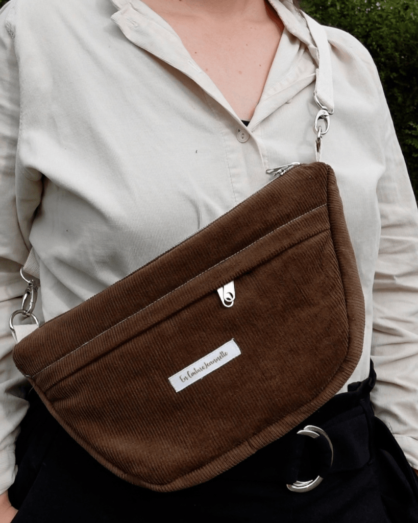 Sac banane marron glacé